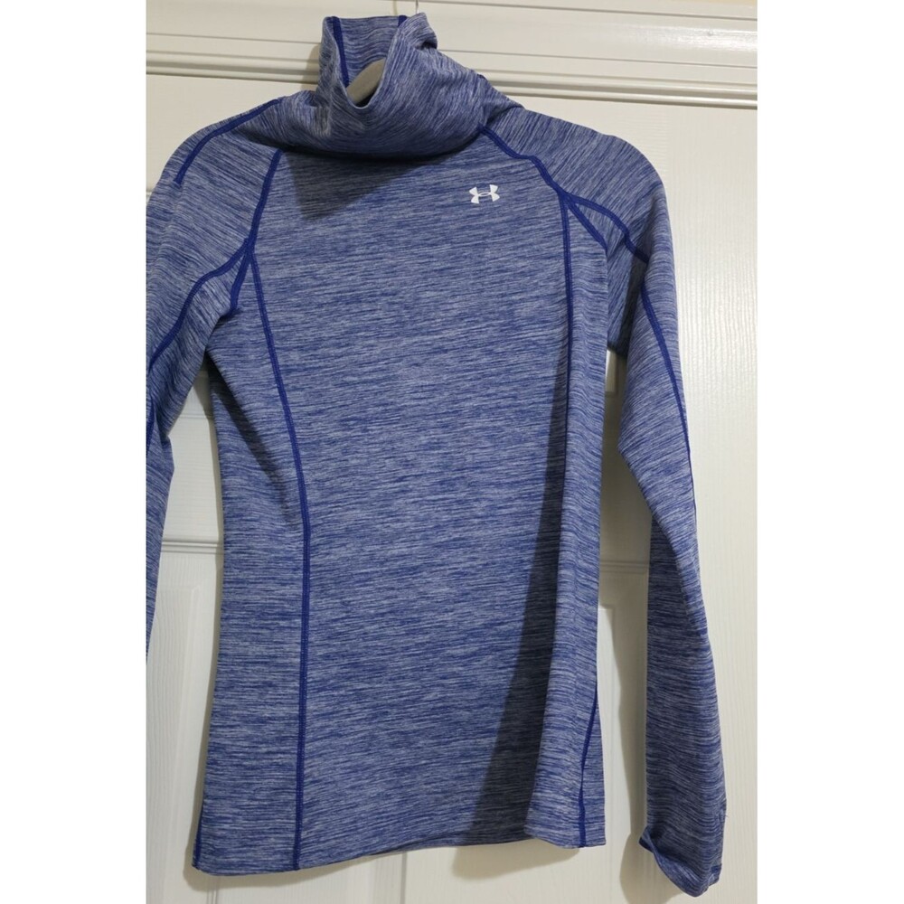 UNDER ARMOUR Cold Weather Blue Funnel Neck Top 1249973 S/M